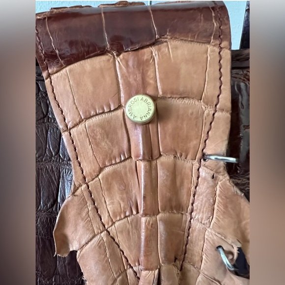 AMBROSI ABRIANNA Large Crocodile Snakeskin Tote Crossbody Bag Handbag - Picture 5 of 14